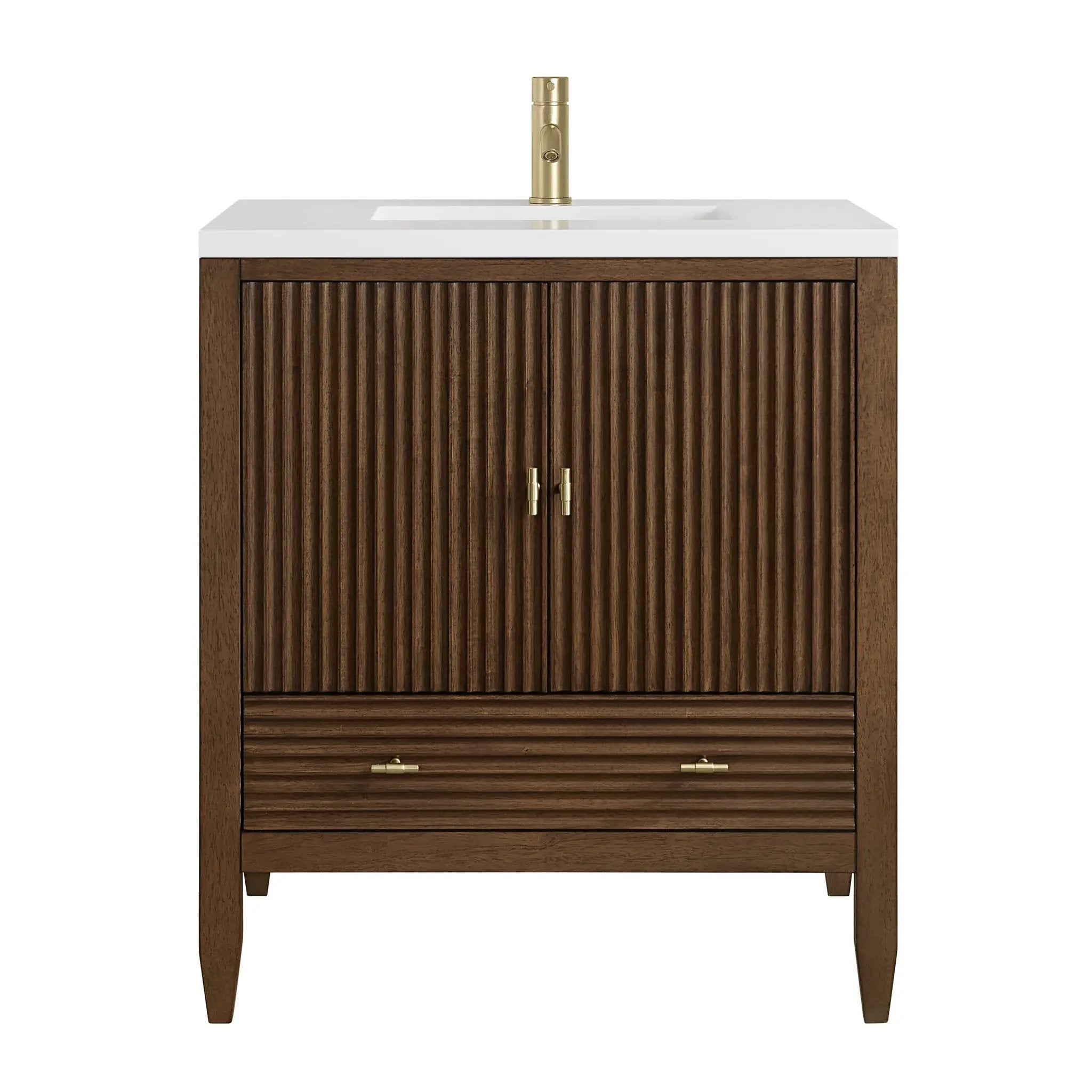 James Martin Myrrin 30" Single Vanity Set - Mid-Century Walnut by James Martin Vanities