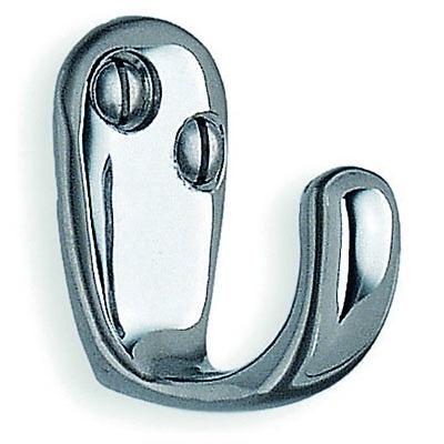 polished chrome single hook