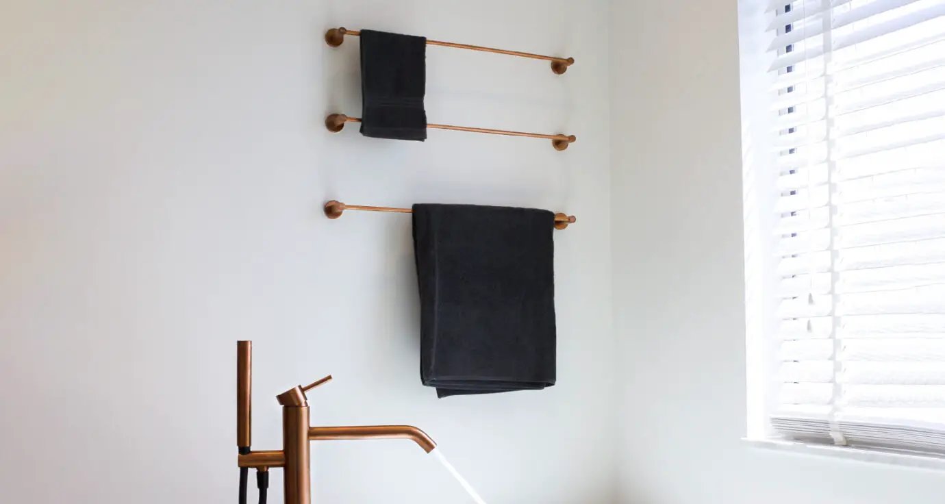 brushed towel holder
