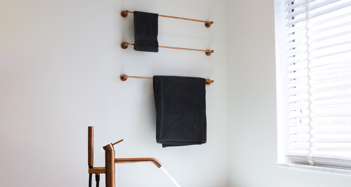 brushed towel holder