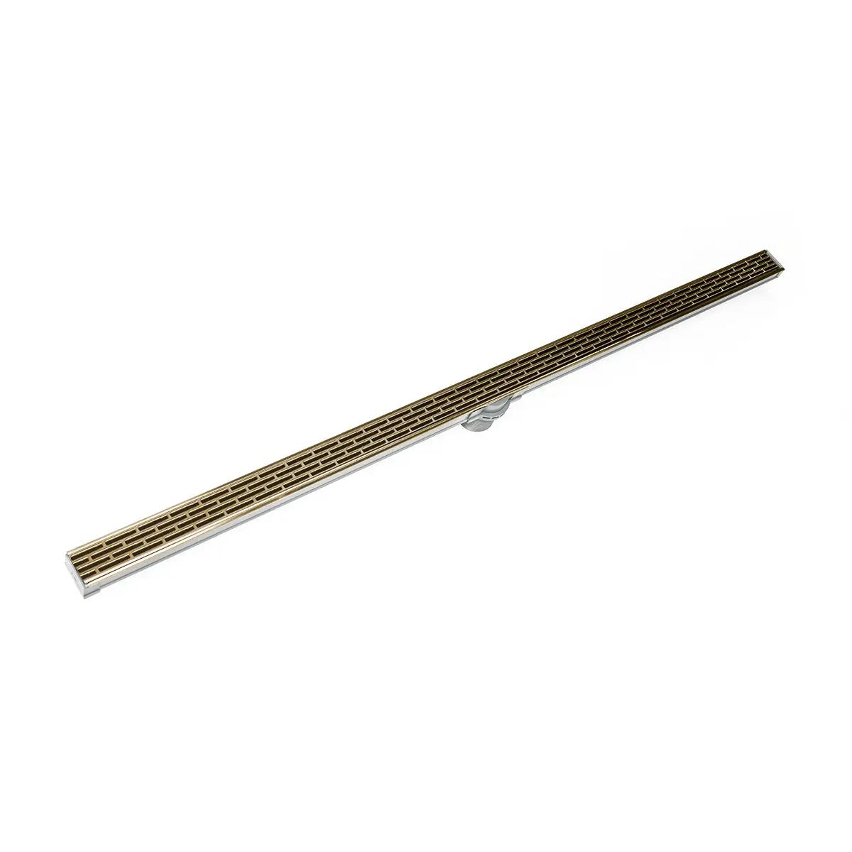 Infinity Drain 96" S-PVC Series Low Profile Complete Kit with 1 1/2" Perforated Offset Slot Grate by Infinity Drain