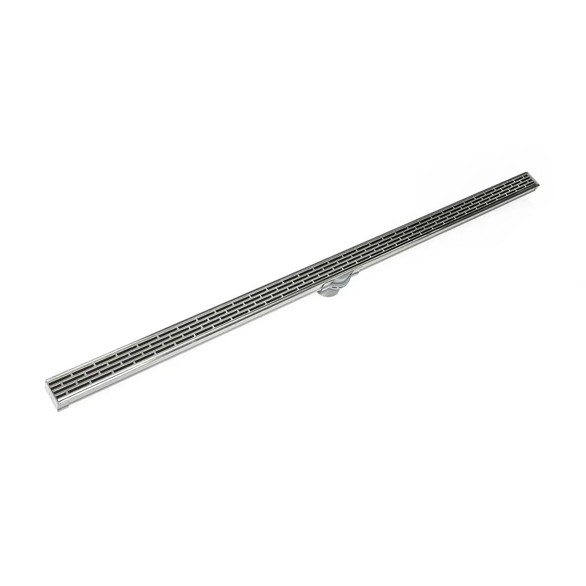 Infinity Drain 96" S-PVC Series Low Profile Complete Kit with 1 1/2" Perforated Offset Slot Grate by Infinity Drain