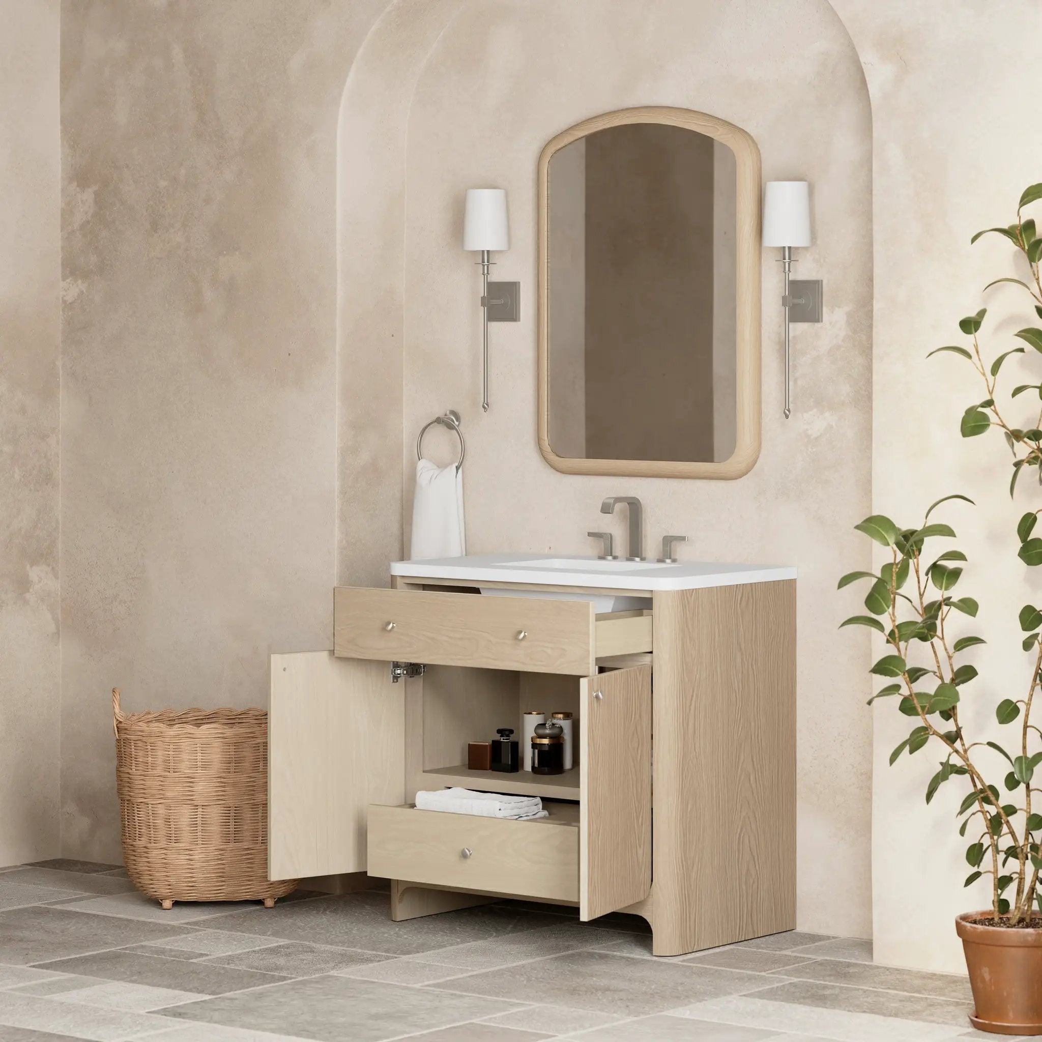 coastal driftwood vanity