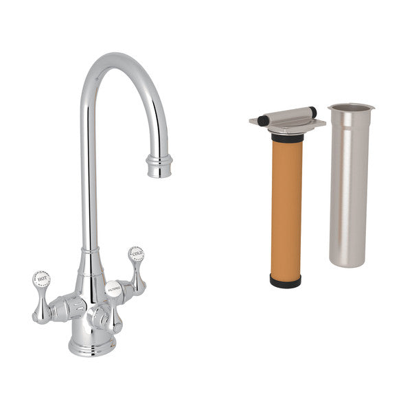 polished chrome kitchen faucet