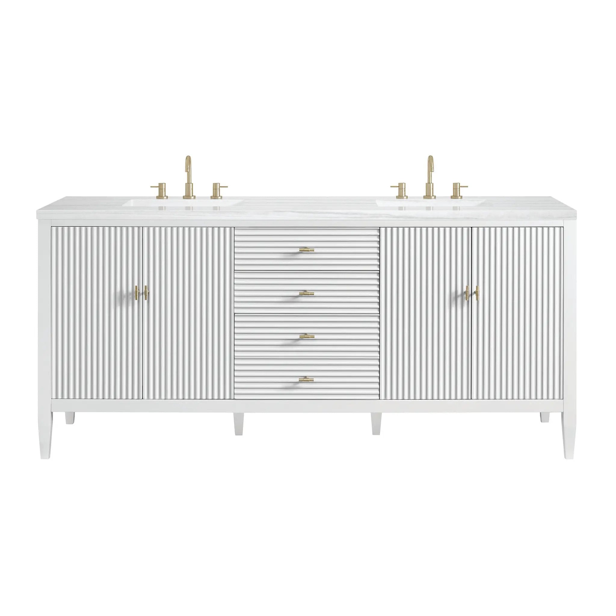 James Martin Myrrin 72" Vanity Set - Bright White by James Martin Vanities