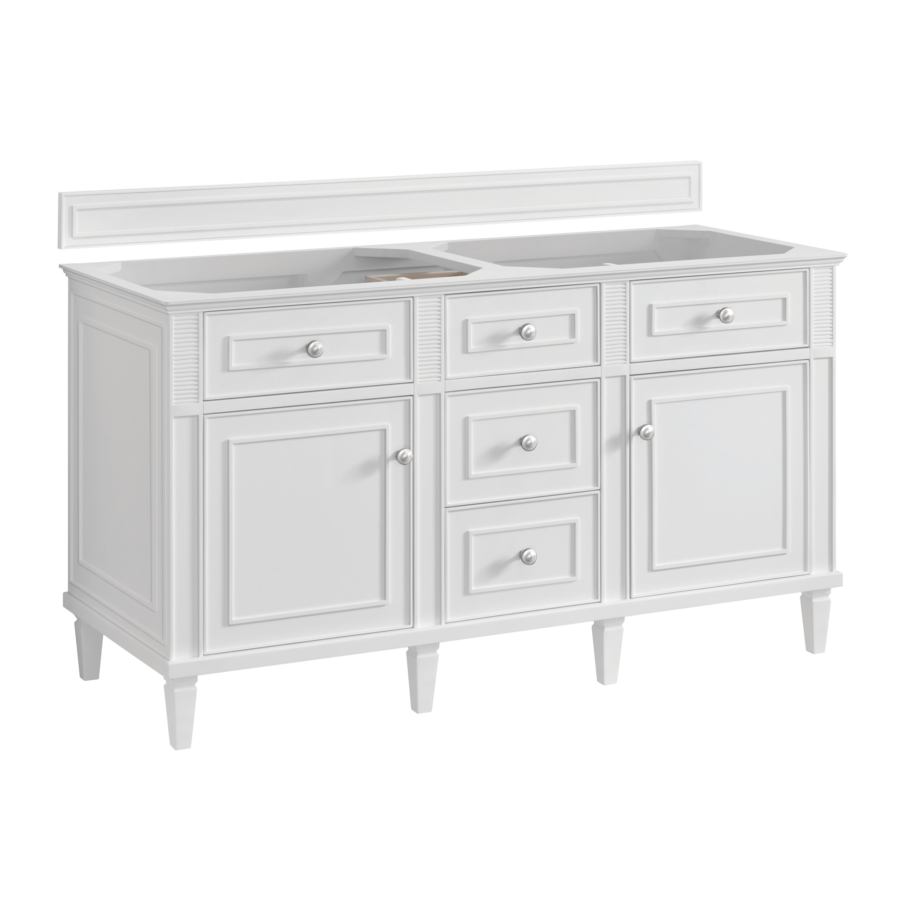 James Martin Vanities Lorelai 60" Double Vanity - Bright White
