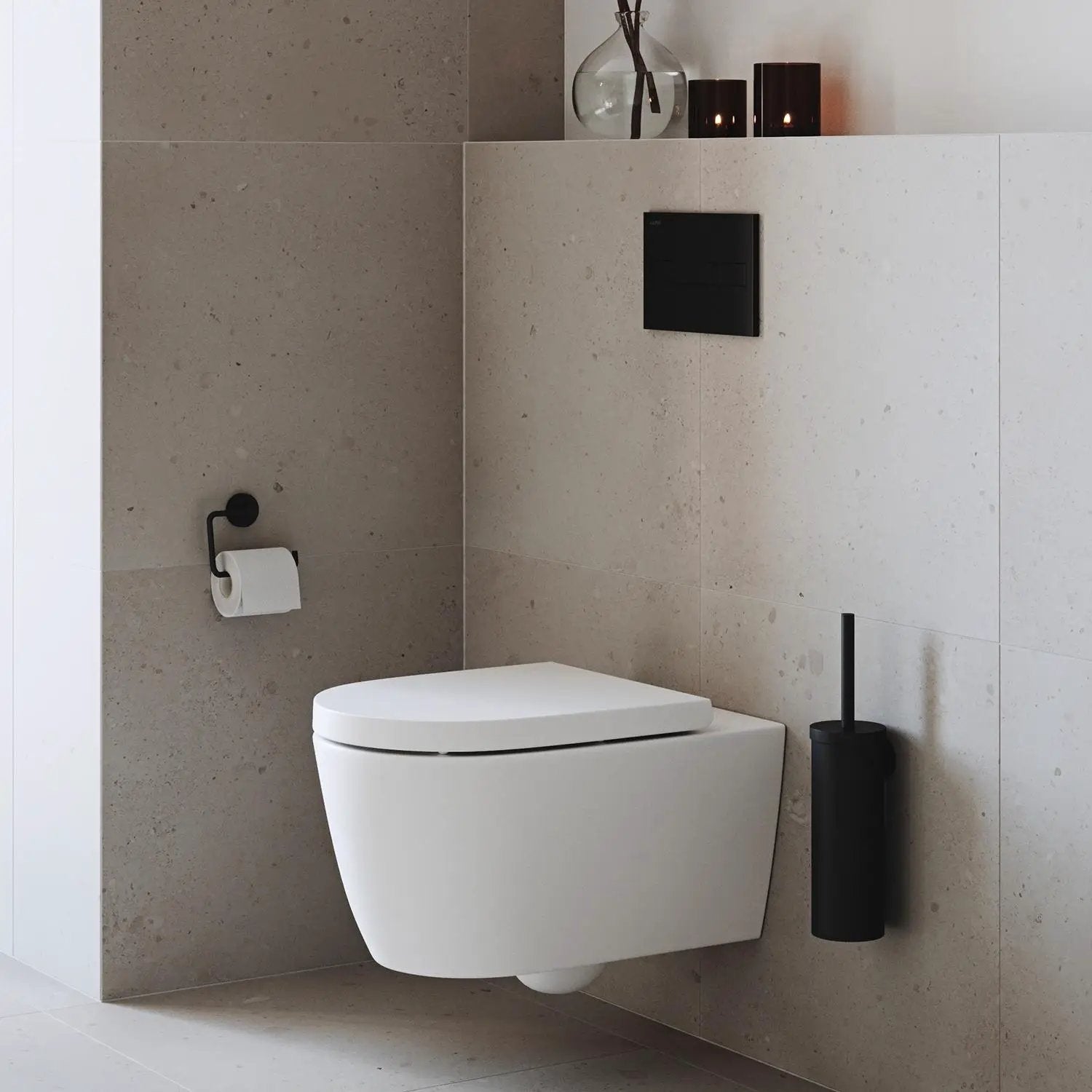 polished chrome toilet roll holder
