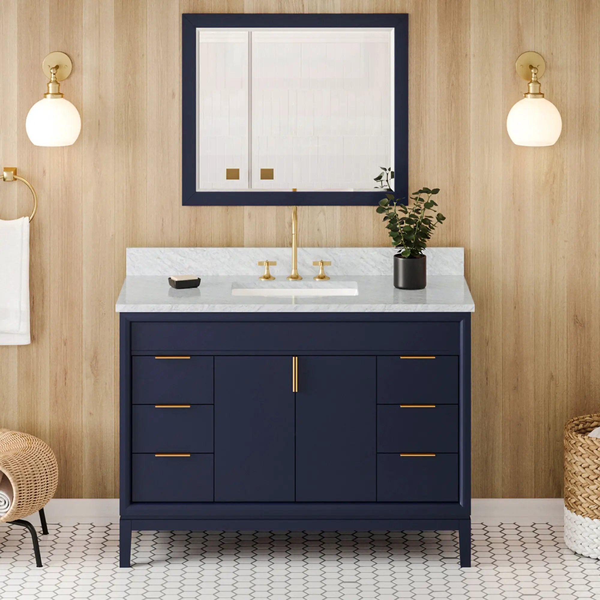 Jeffrey Alexander 48" Theodora Vanity Set by Jeffrey Alexander