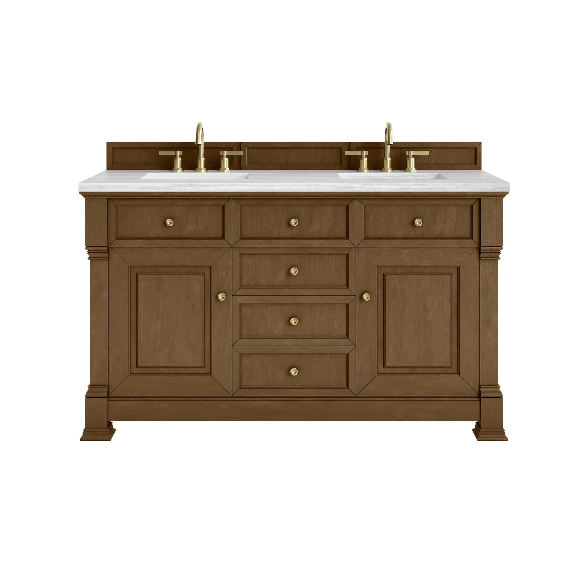 James Martin Brookfield 60" Double Vanity Set - Honey Oak by James Martin Vanities