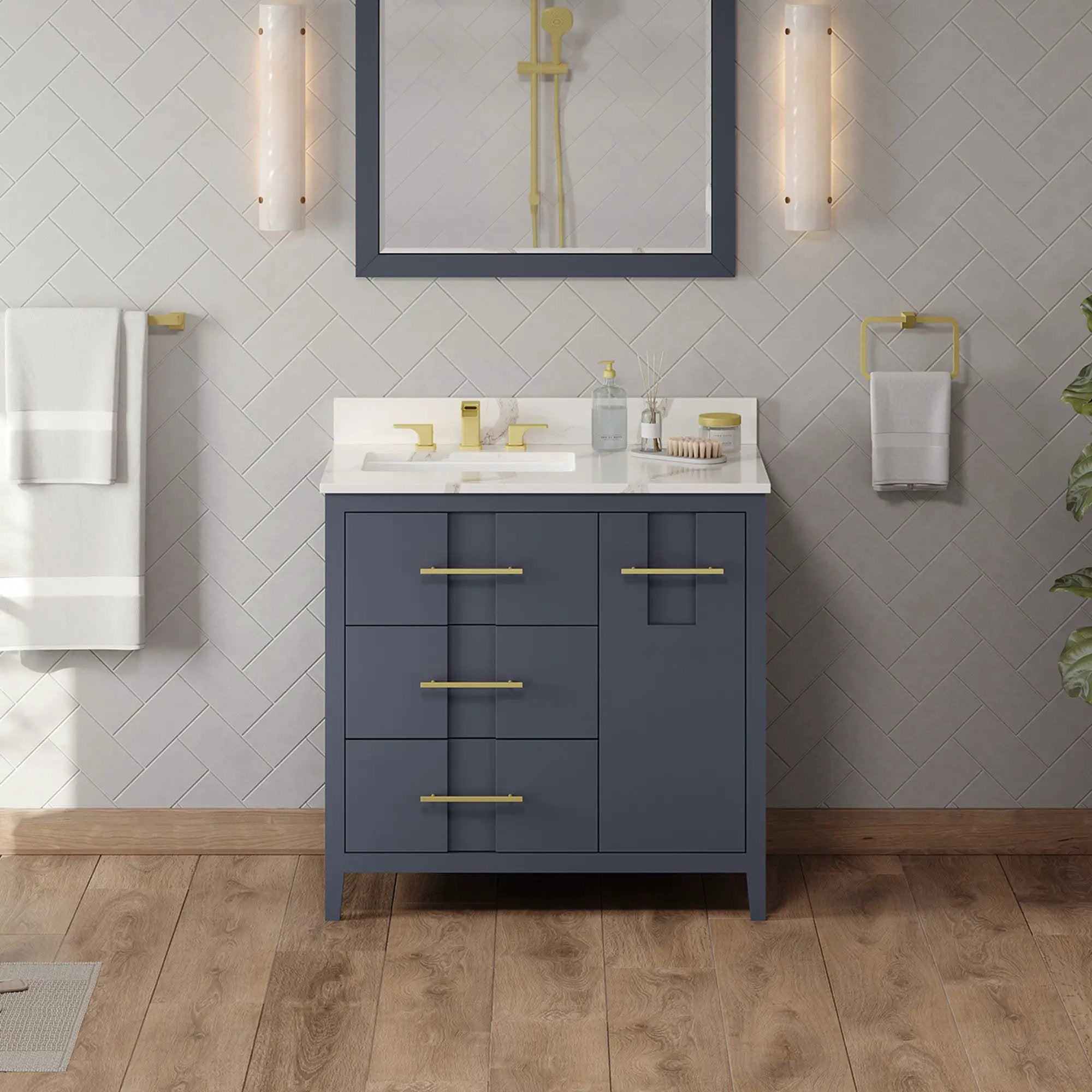Jeffrey Alexander 36" Katara Vanity Set by Jeffrey Alexander