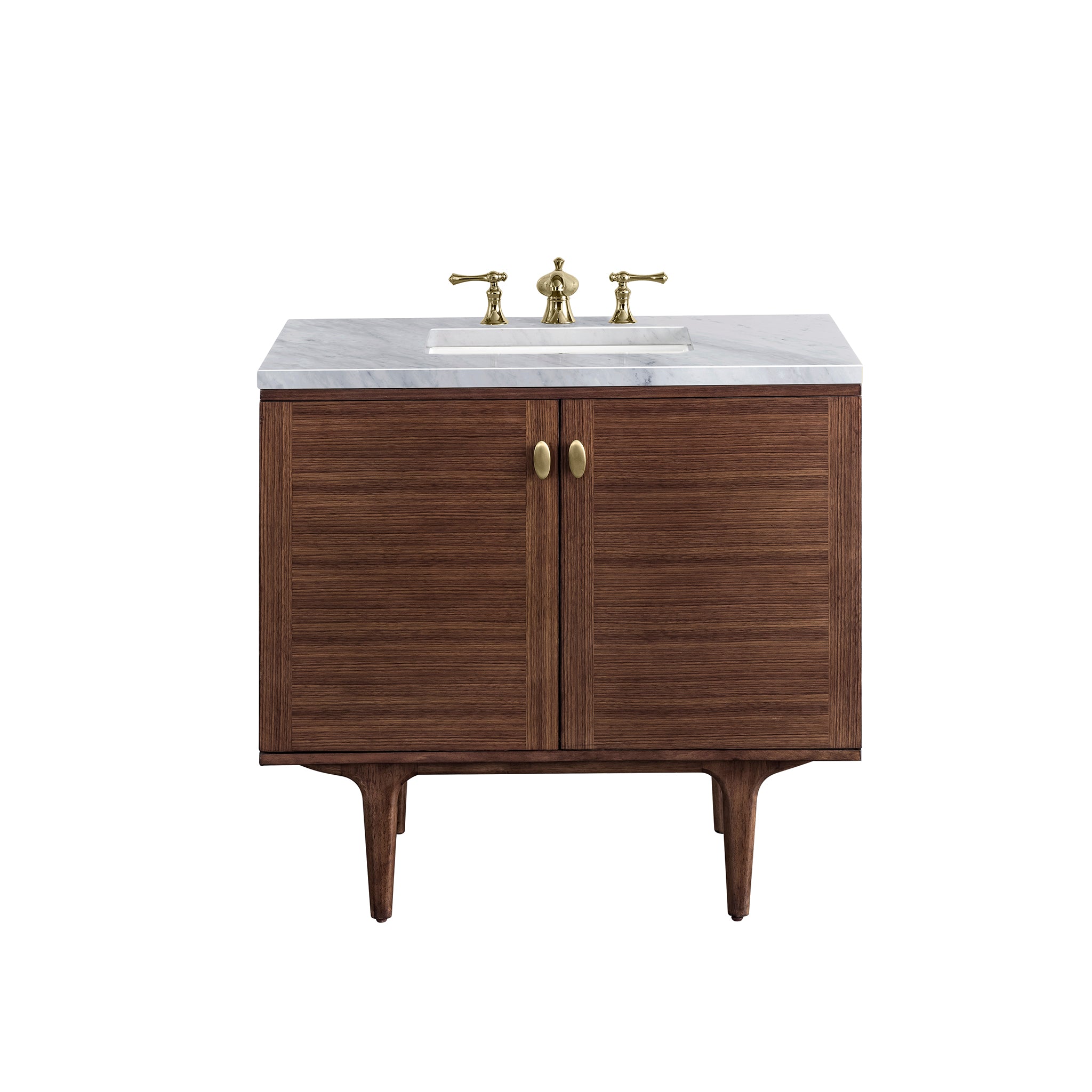 James Martin Vanities Amberly 36" Single Vanity - Mid-Century Walnut