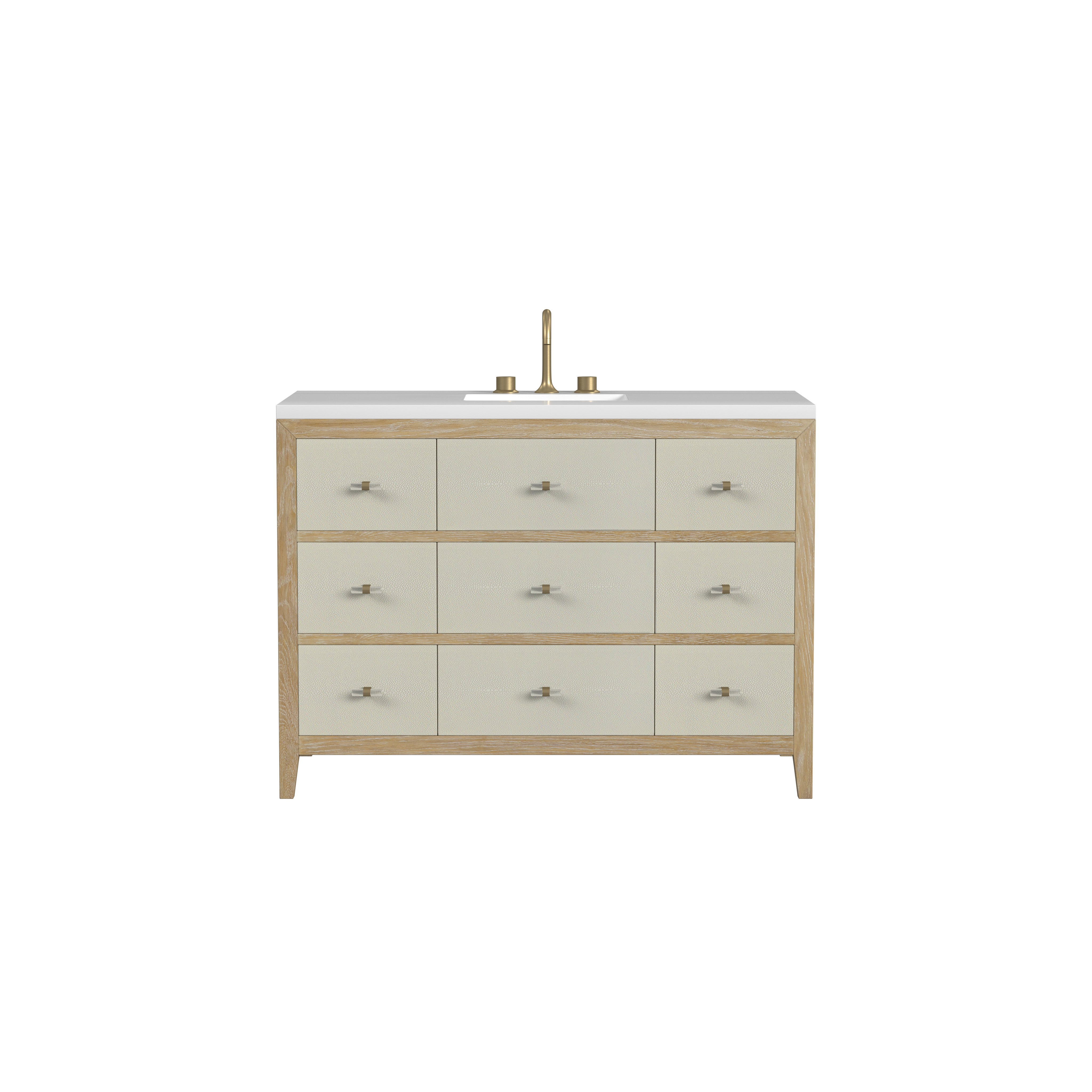 James Martin Vanities Celeste 48" Single Vanity - Sunwashed Oak with Embossed Shagreen