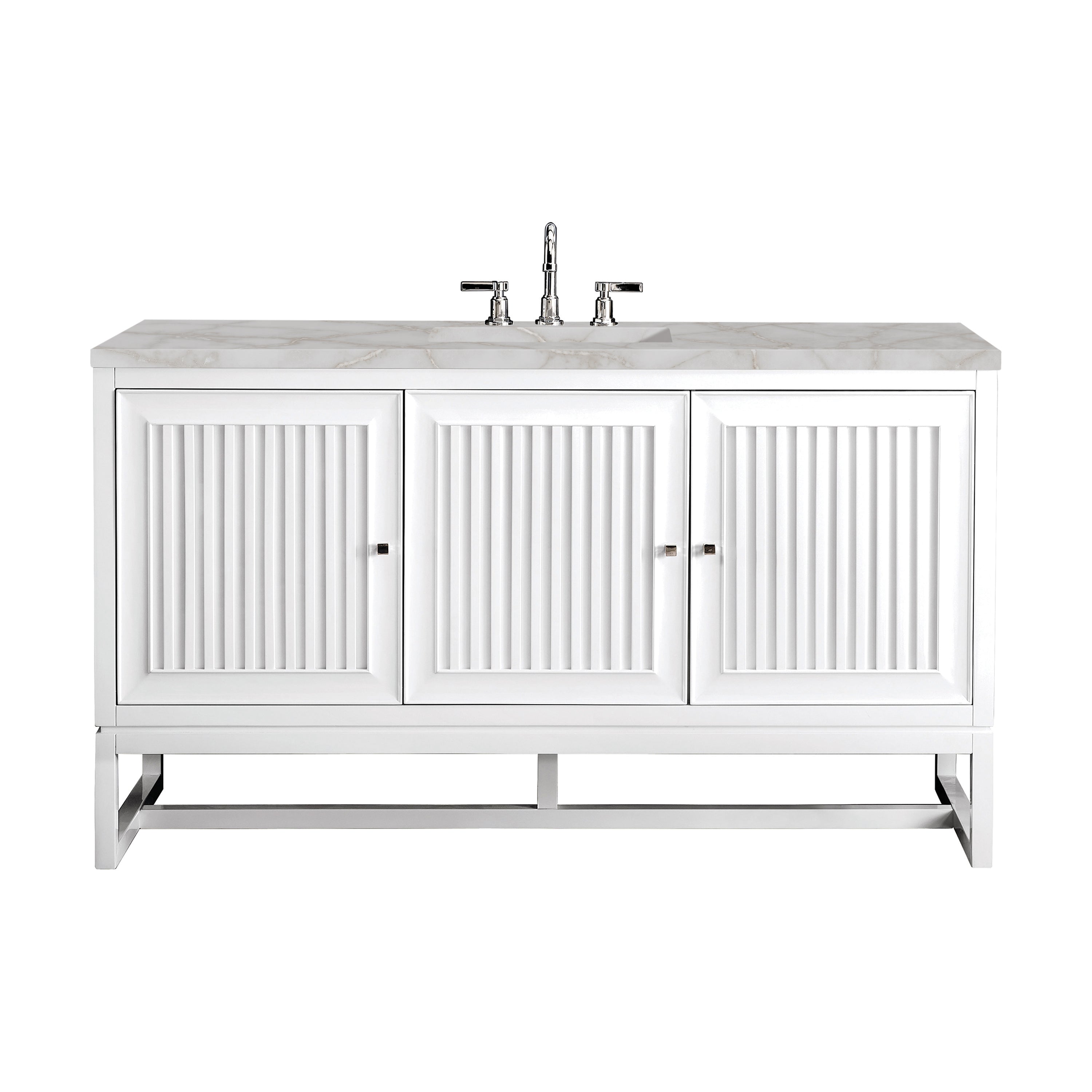 James Martin Vanities Athens 60" Single Vanity - Glossy White