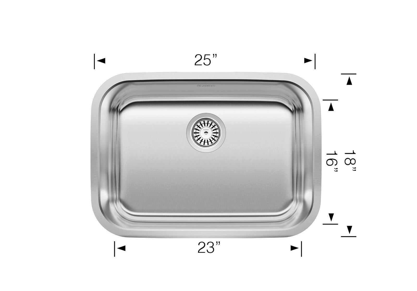 satin brushed stainless steel sink