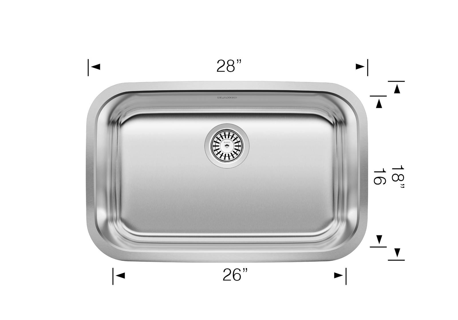 brushed stainless steel sink