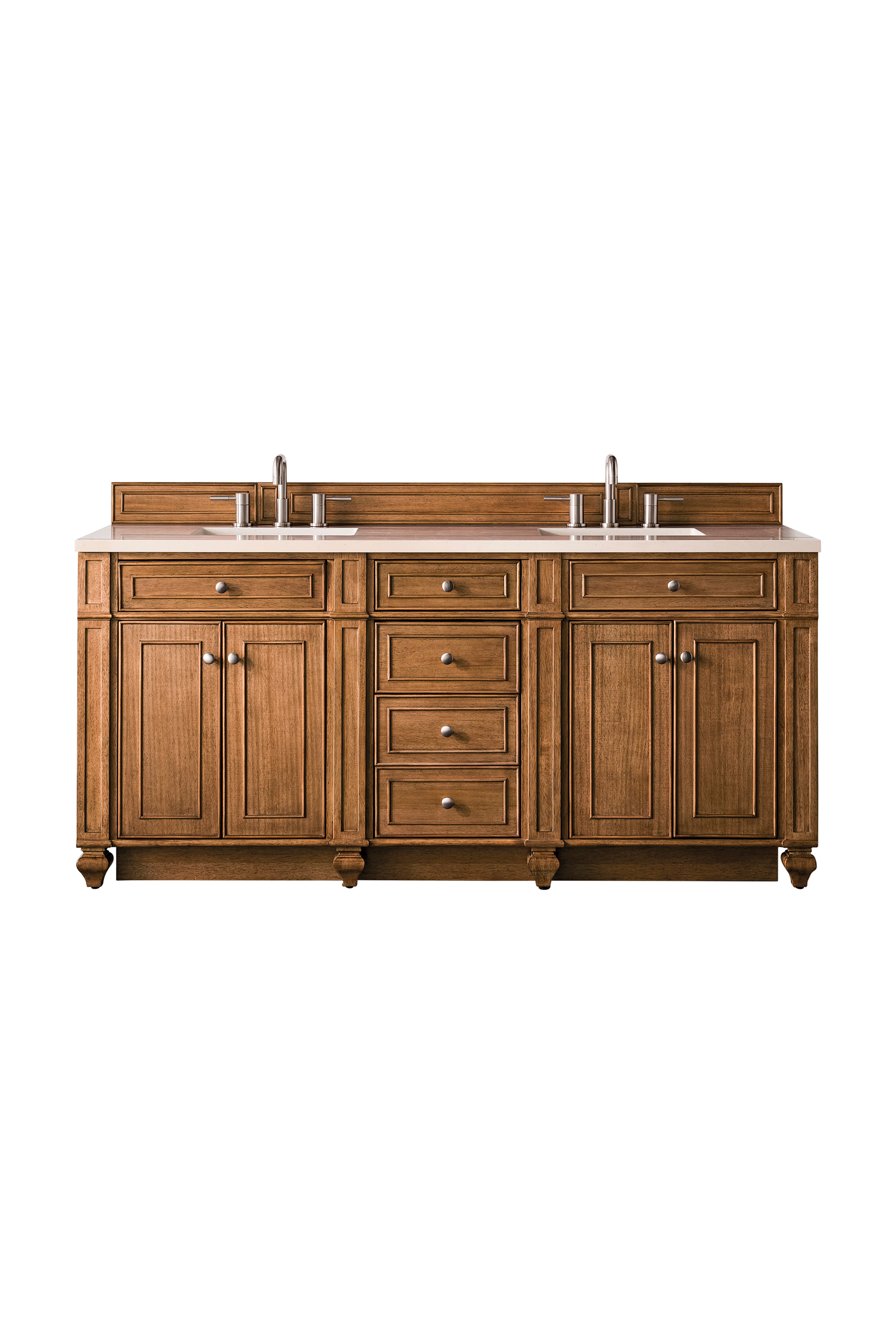 James Martin Vanities Bristol 72" Double Vanity - Saddle Brown