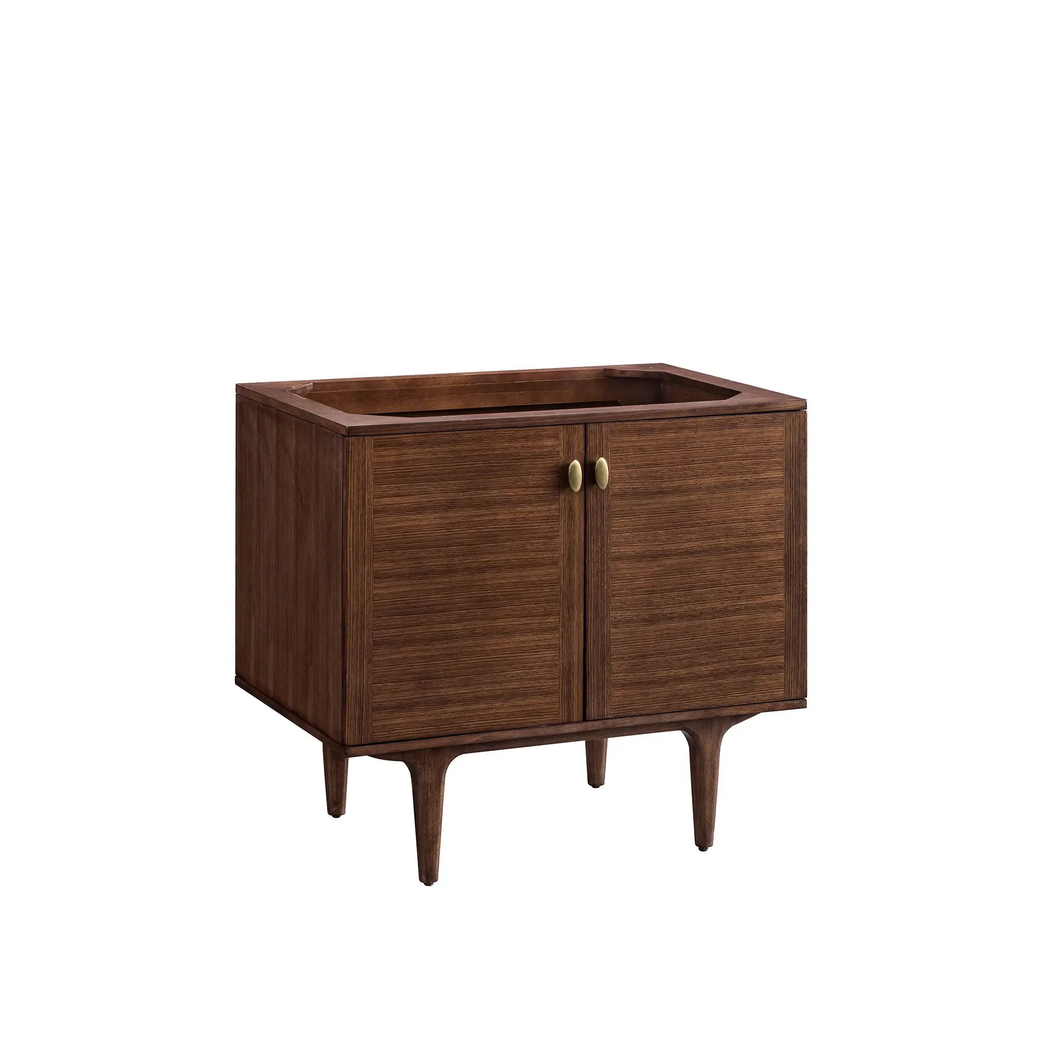 mid-century walnut vanity