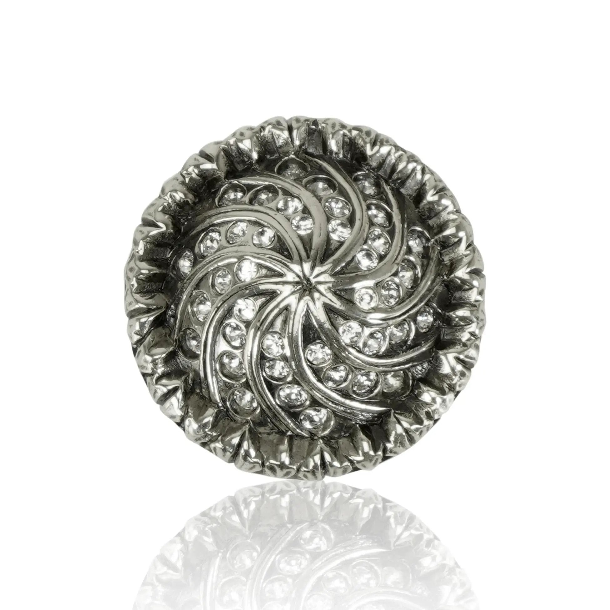 burnish silver knob