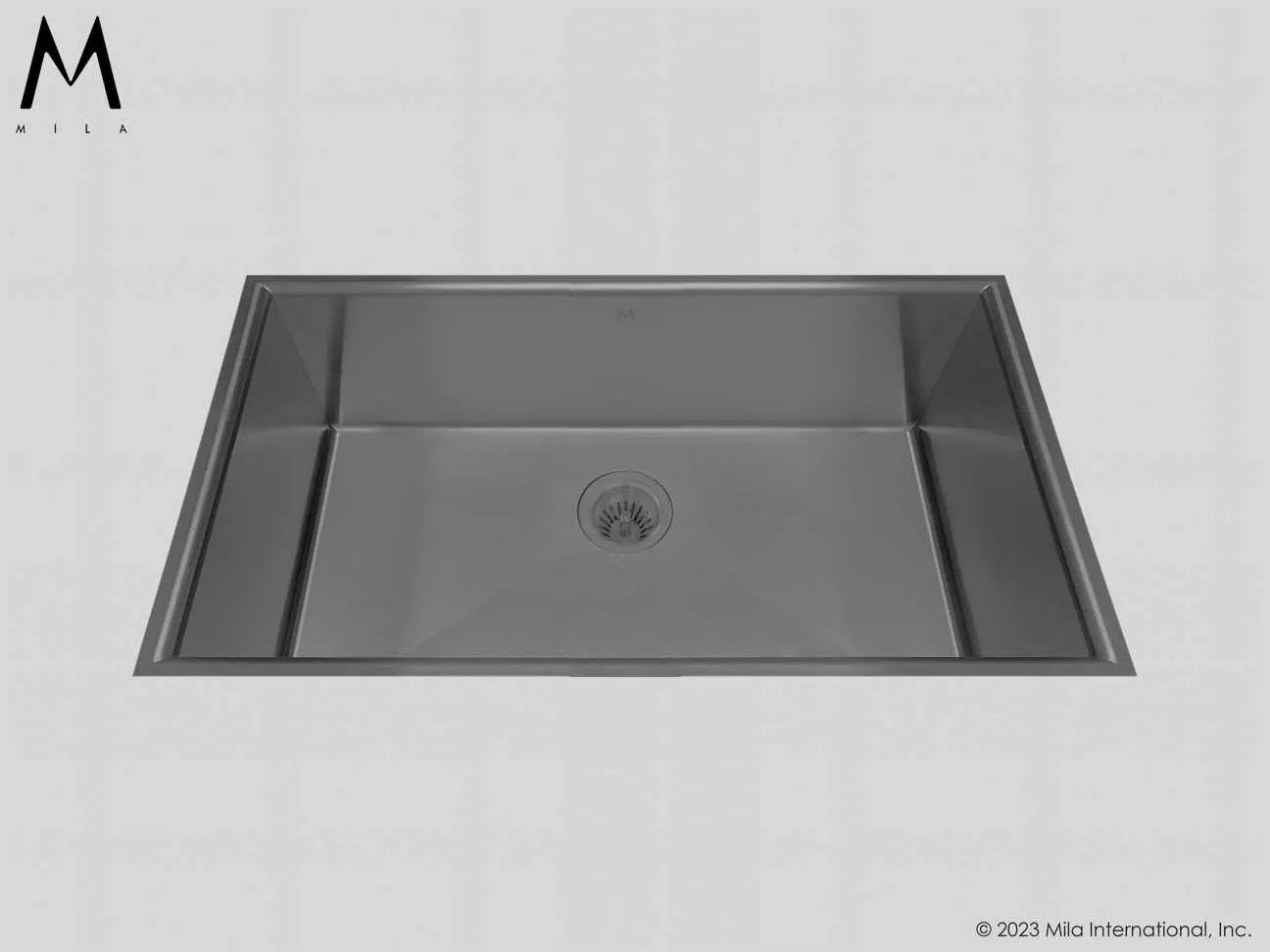 MILA ARC Low Profile Single Bowl Flush-Mount 32.5 x 18 Kitchen Sink by Mila International
