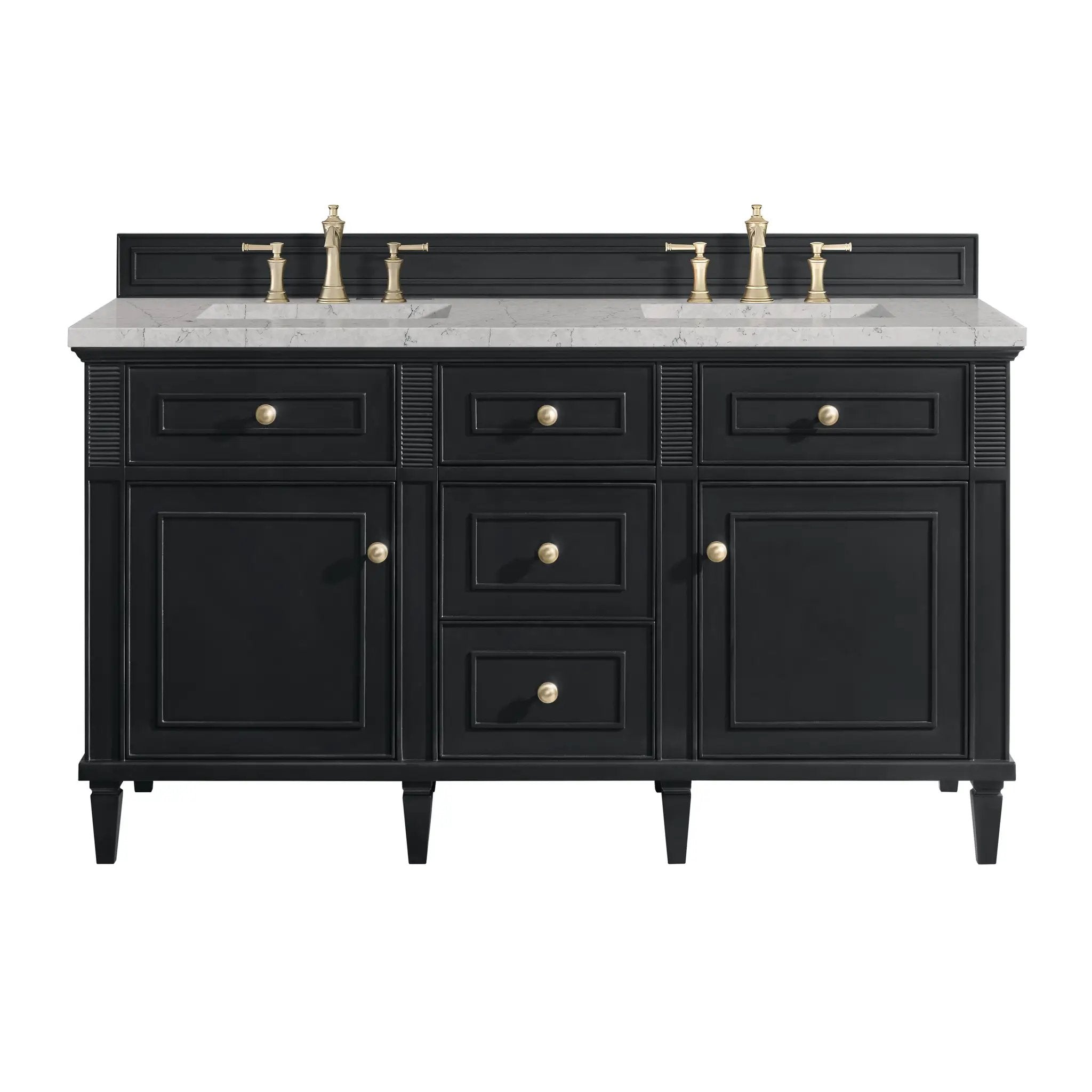 James Martin Lorelai 60" Double Vanity Set - Black Onyx by James Martin Vanities
