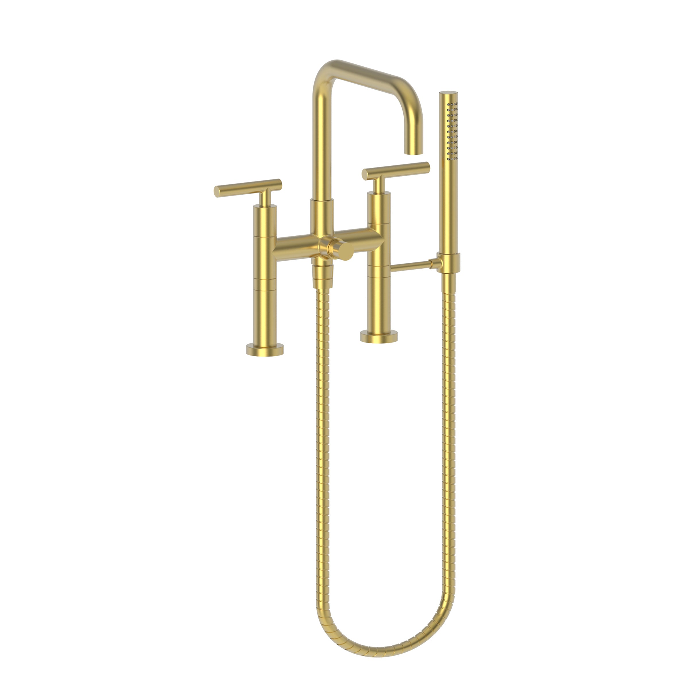 Newport Brass East Square Exposed Tub & Hand Shower Set - Deck Mount