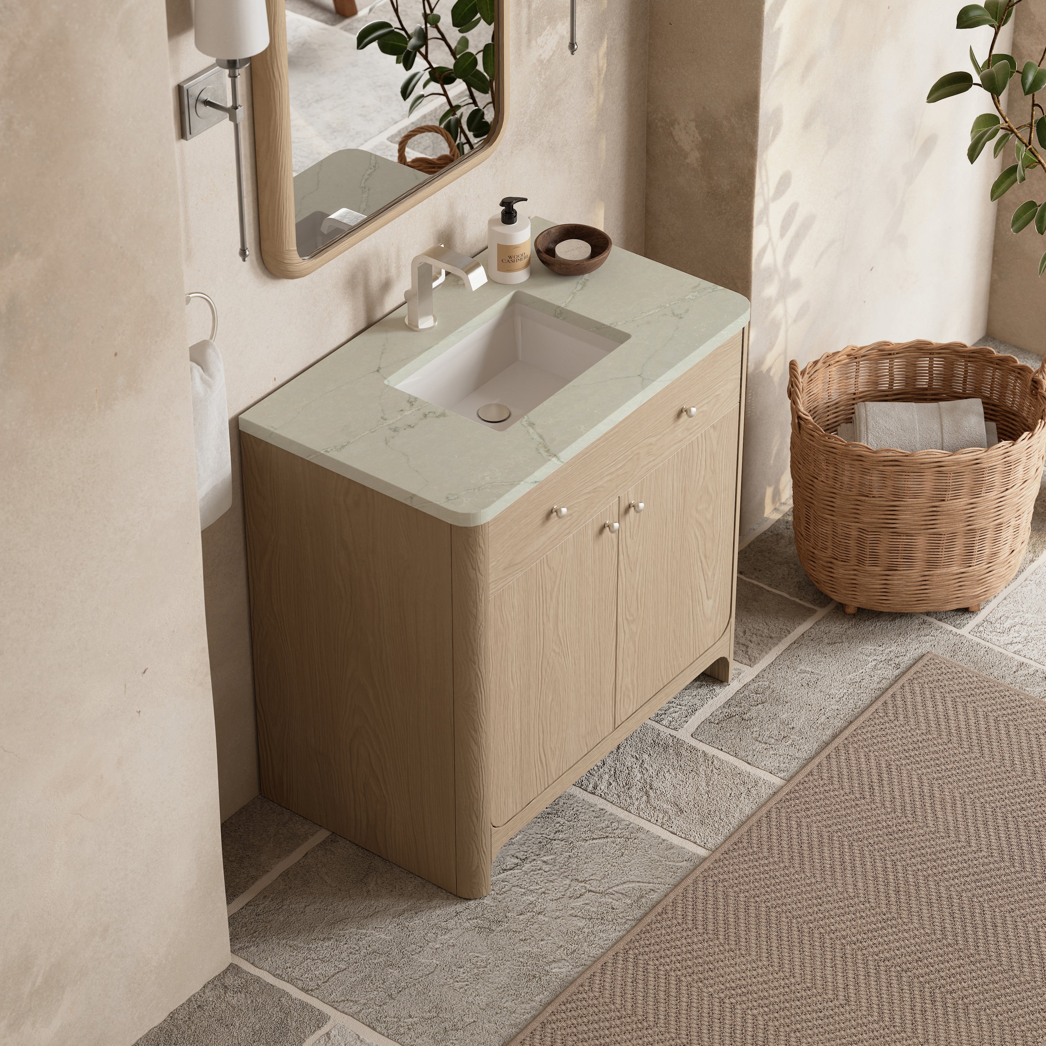 victorian silver quartz top vanity