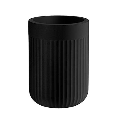 black tumbler