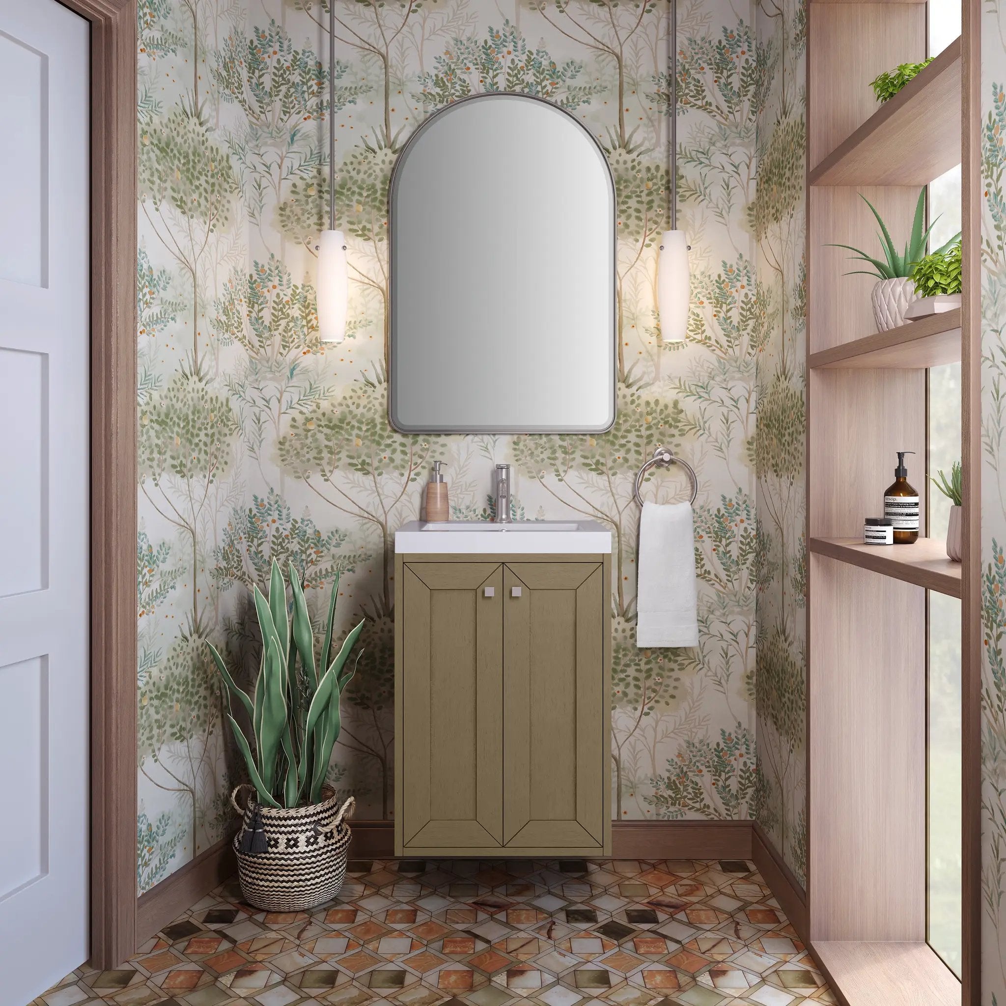 walnut whisper vanity