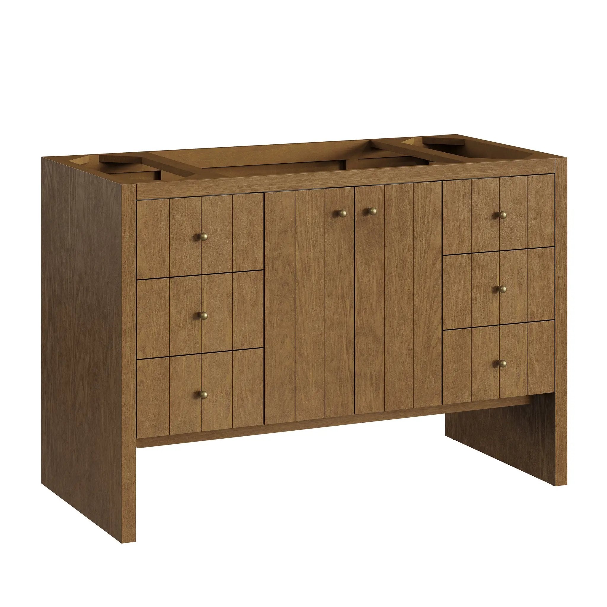 honey oak vanity