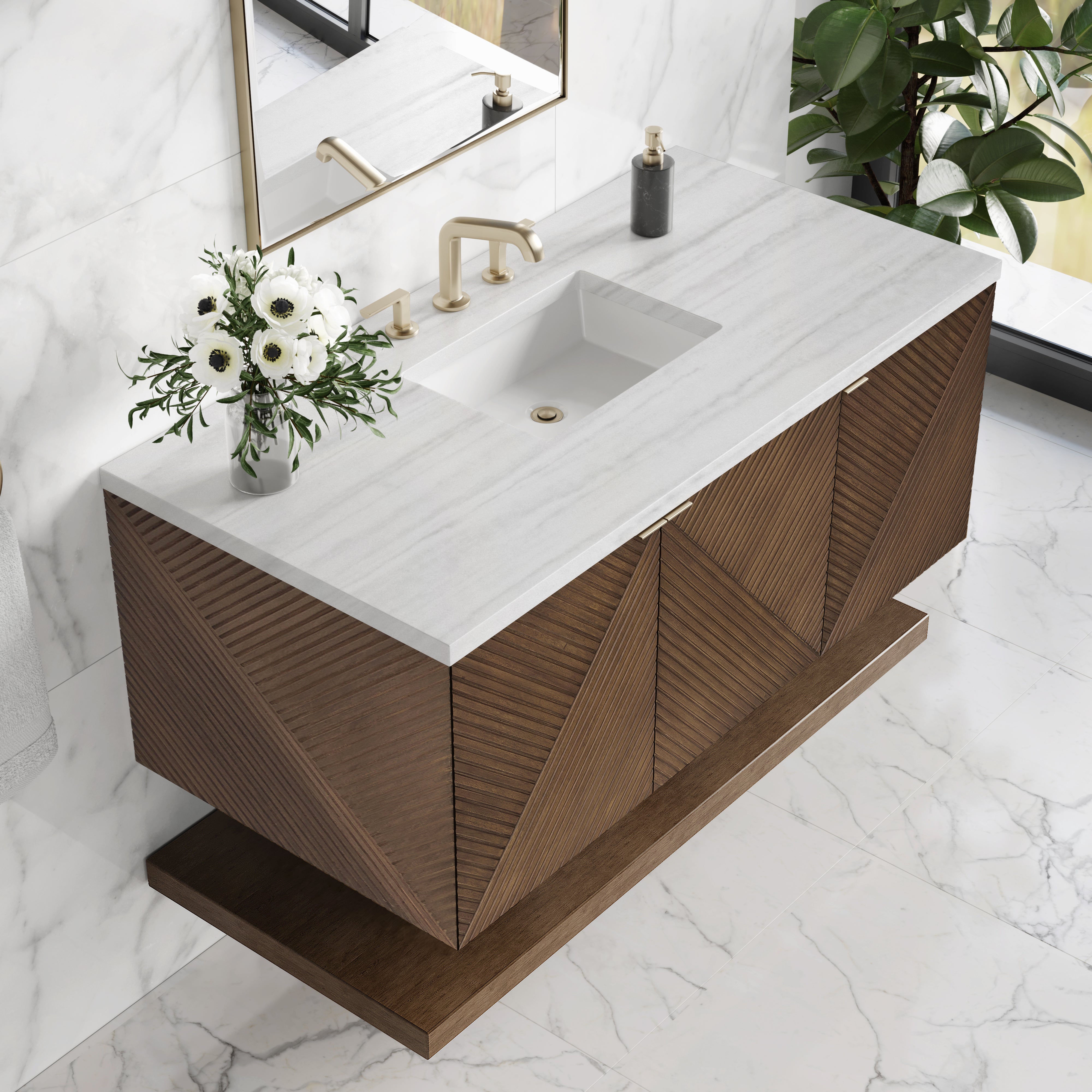 arctic fall solid surface top vanity