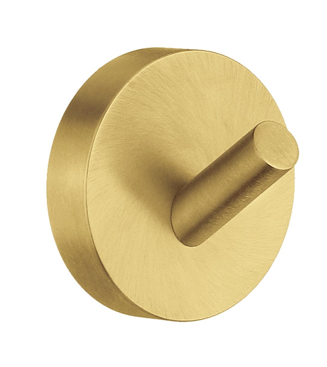 brushed brass towel hook