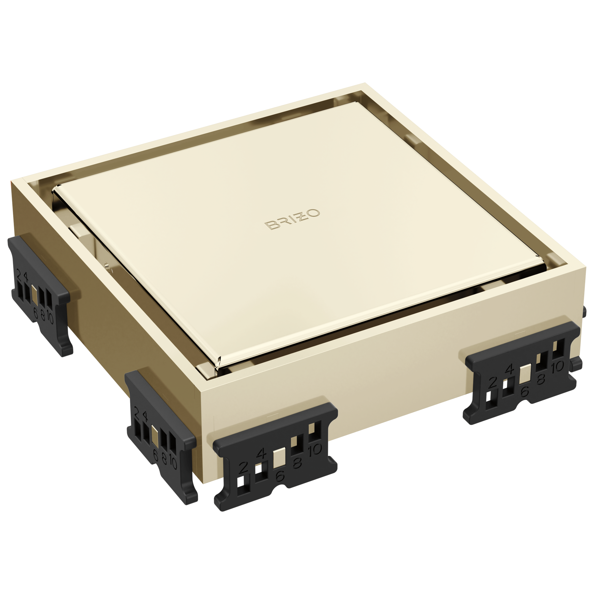 Brizo 4" Reversible Square Point Shower Drain