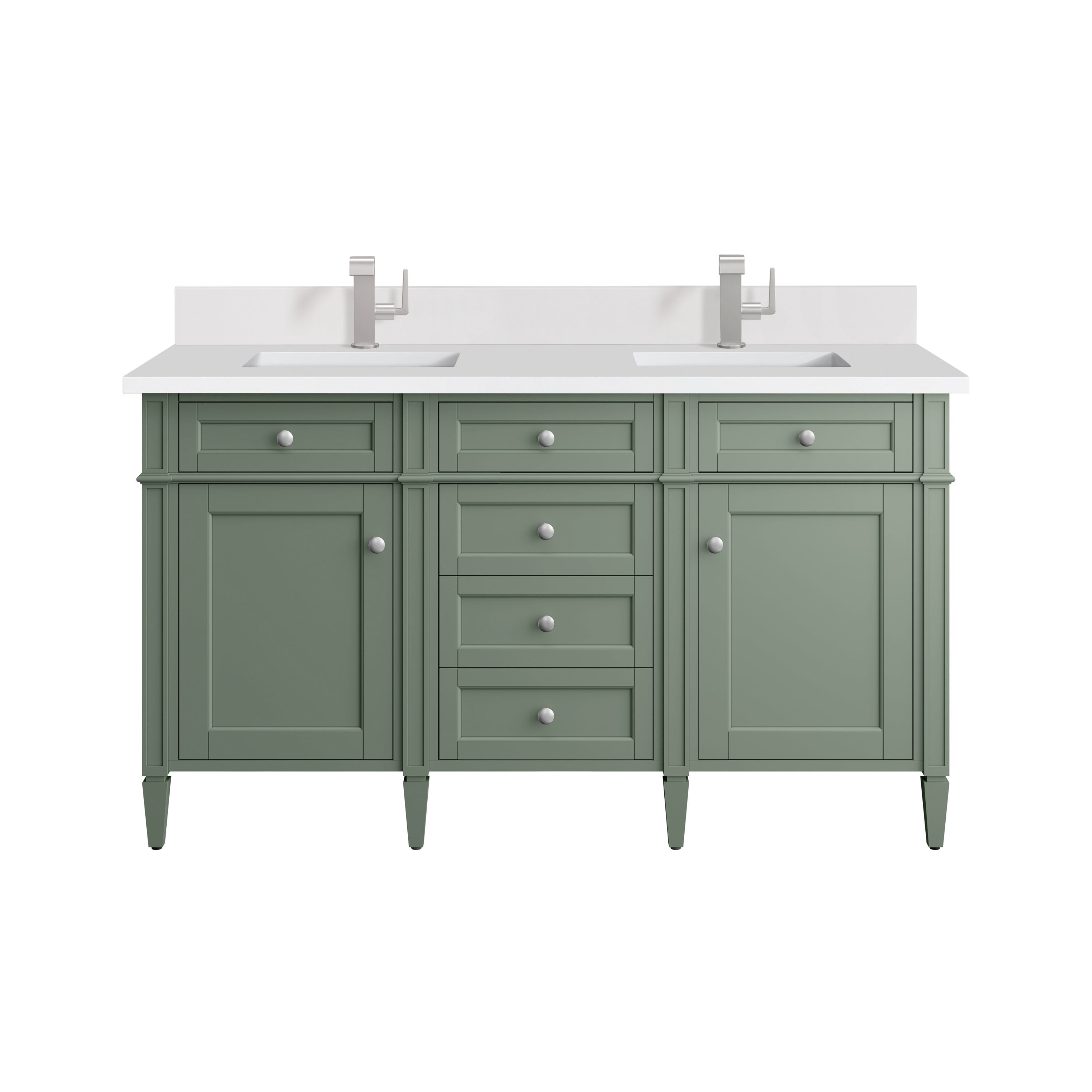 James Martin Vanities Brittany 60" Double Vanity - Smokey Celadon