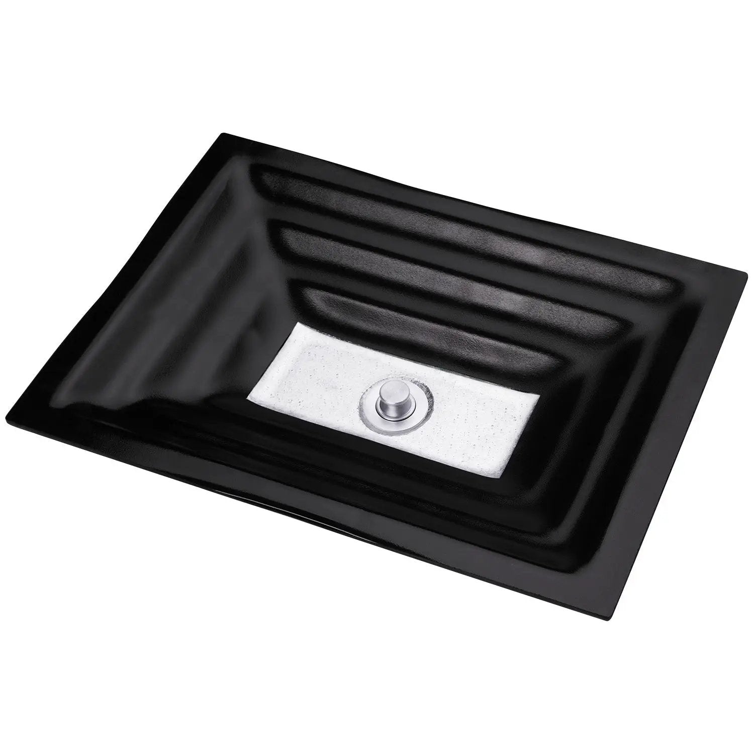 Linkasink Window Artisan Glass with Metal Leaf Accent Undermount Sink by Linkasink