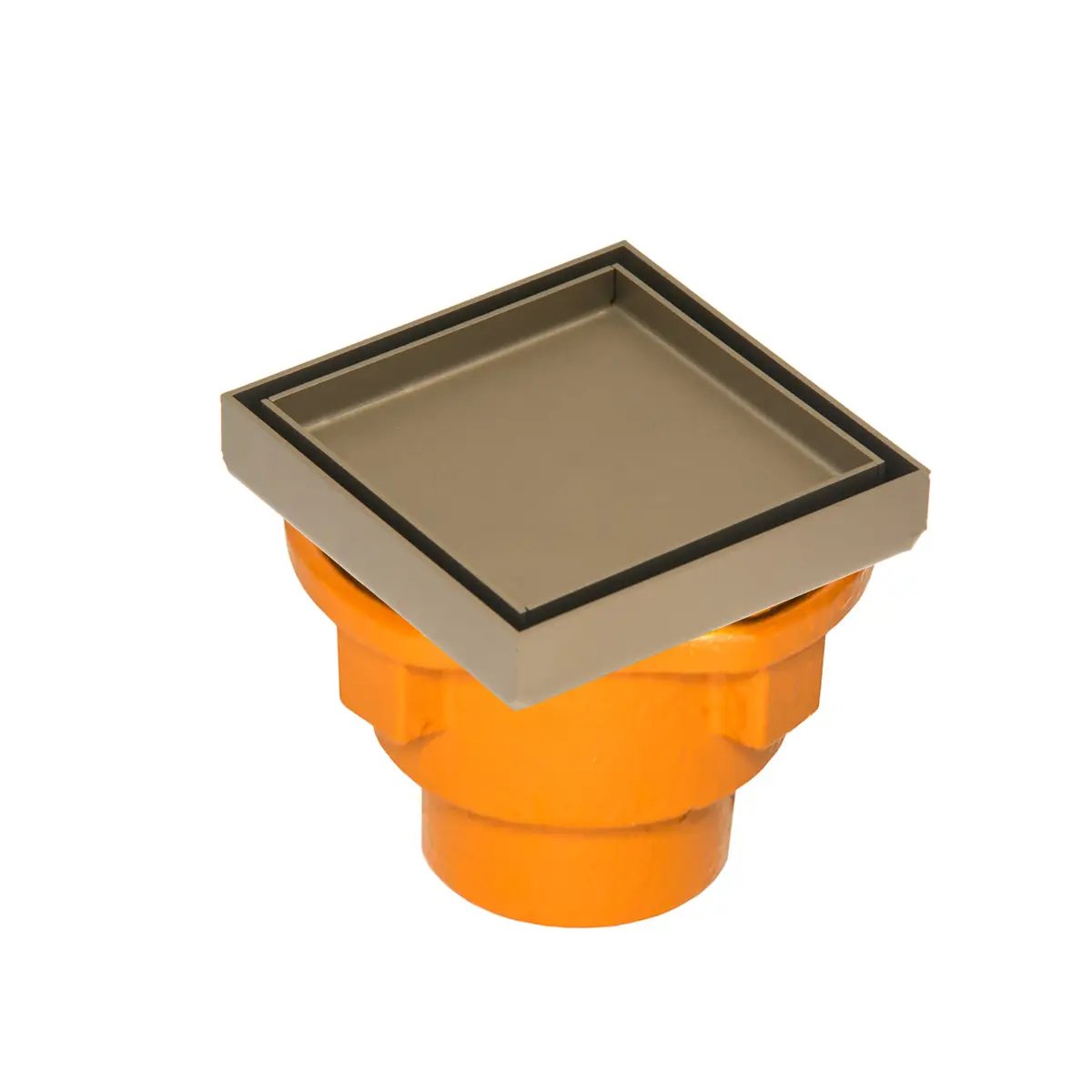 Infinity Drain 4 x 4 Tile Drain Strainer with Cast Iron Drain Body, 2" Outlet by Infinity Drain
