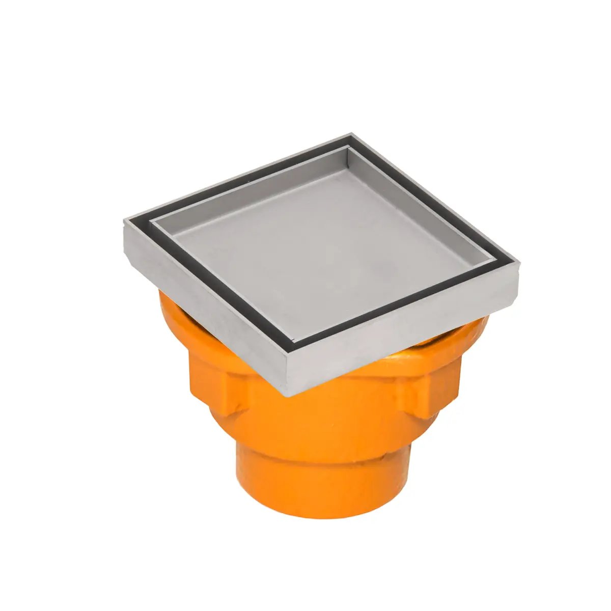 Infinity Drain 4 x 4 Tile Drain Strainer with Cast Iron Drain Body, 2" Outlet by Infinity Drain