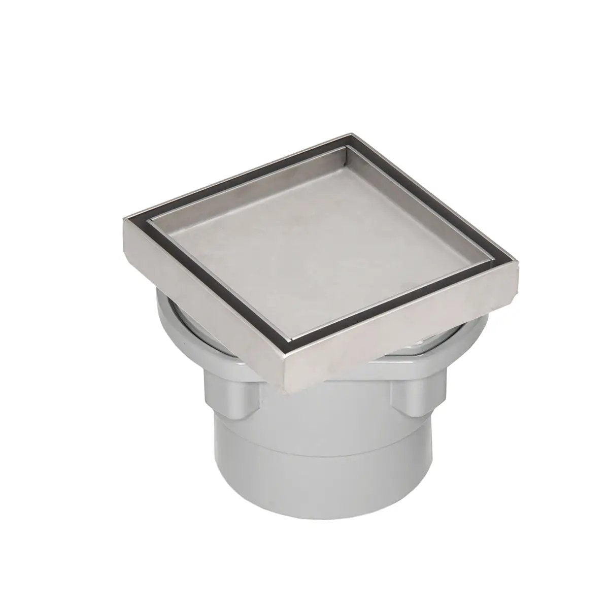 Infinity Drain 4 x 4 Tile Drain Strainer with PVC Drain Body, 2" Outlet by Infinity Drain