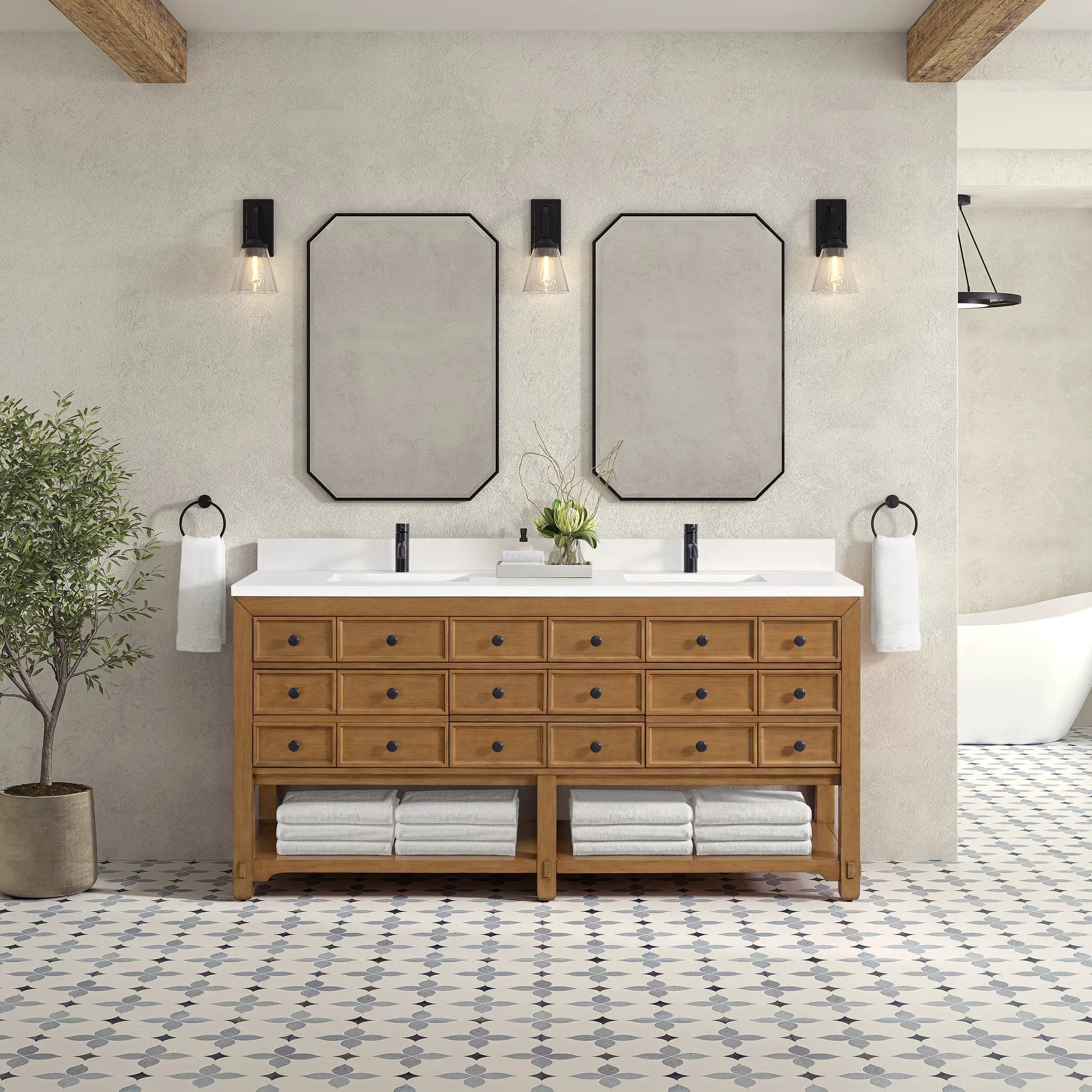 amber birch vanity