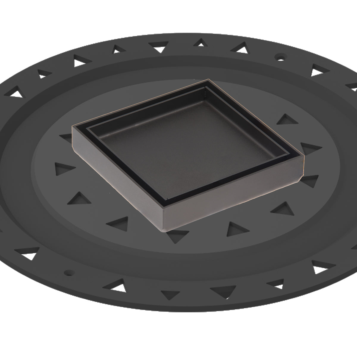 Infinity Drain 4 x 4 Tile Drain Strainer with ABS Bonded Flange Drain Body, 2", 3" and 4" Outlet