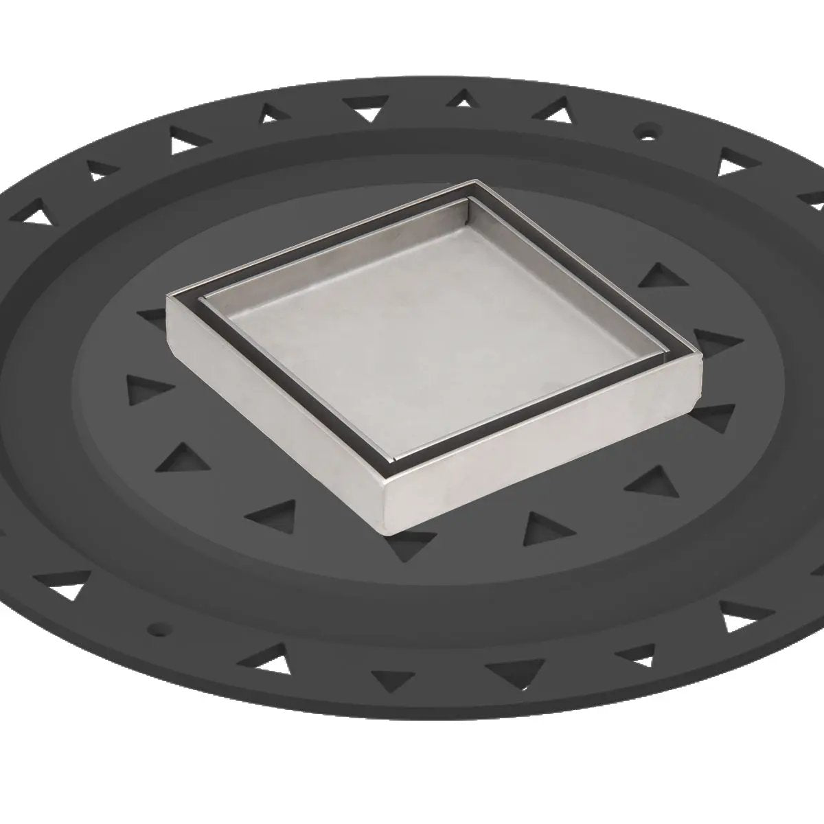 Infinity Drain 4 x 4 Tile Drain Strainer with ABS Bonded Flange Drain Body, 2", 3" and 4" Outlet by Infinity Drain