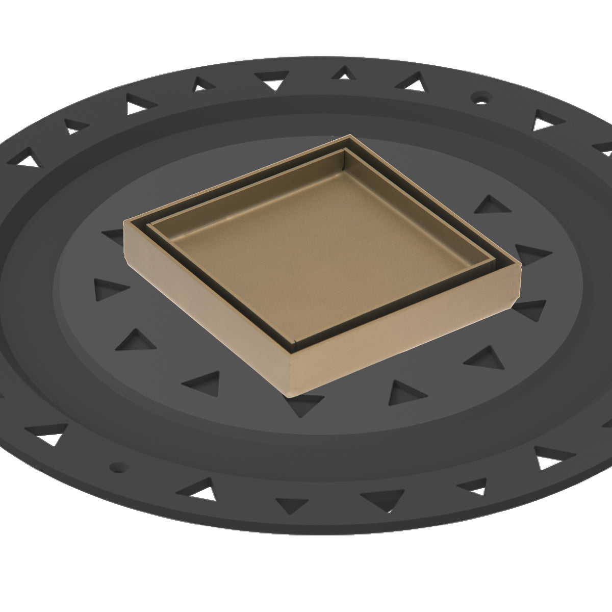 Infinity Drain 4 x 4 Tile Drain Strainer with ABS Bonded Flange Drain Body, 2", 3" and 4" Outlet