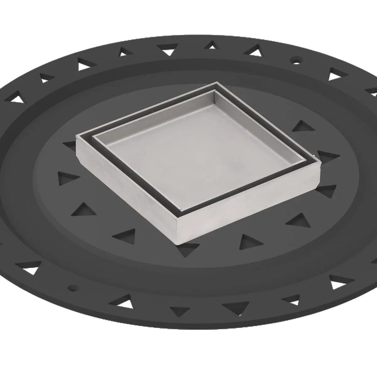 Infinity Drain 4 x 4 Tile Drain Strainer with ABS Bonded Flange Drain Body, 2", 3" and 4" Outlet by Infinity Drain