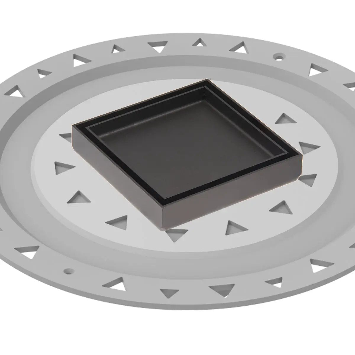 Infinity Drain 4 x 4 Tile Drain Strainer with PVC Bonded Flange Drain Body, 2", 3" and 4" Outlet by Infinity Drain