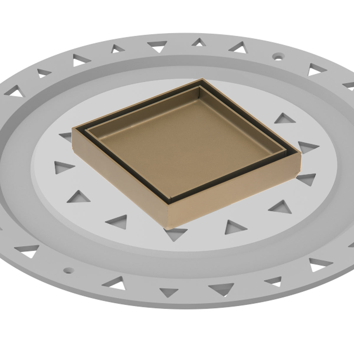Infinity Drain 4 x 4 Tile Drain Strainer with PVC Bonded Flange Drain Body, 2", 3" and 4" Outlet
