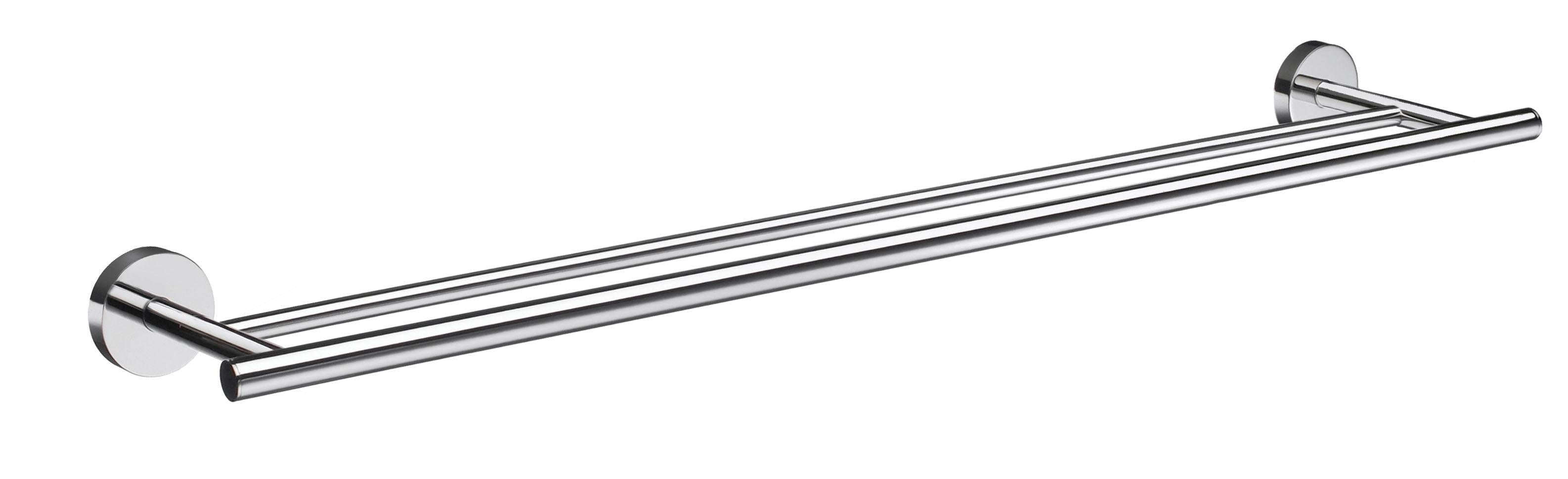 polished chrome towel rail