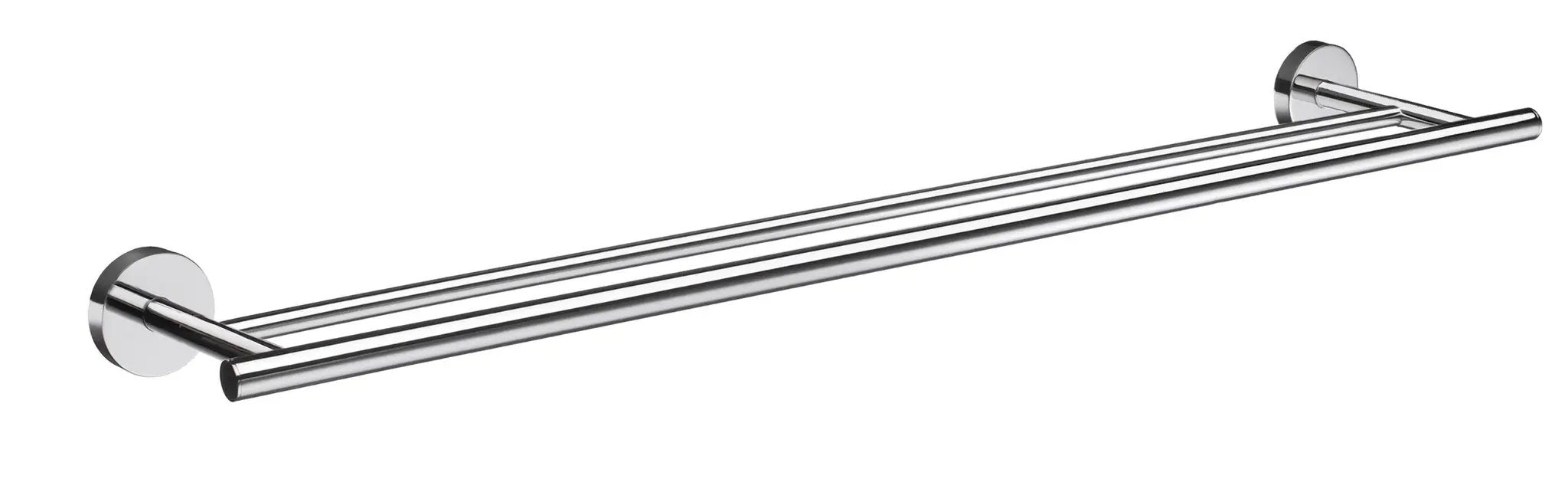 polished chrome towel rail