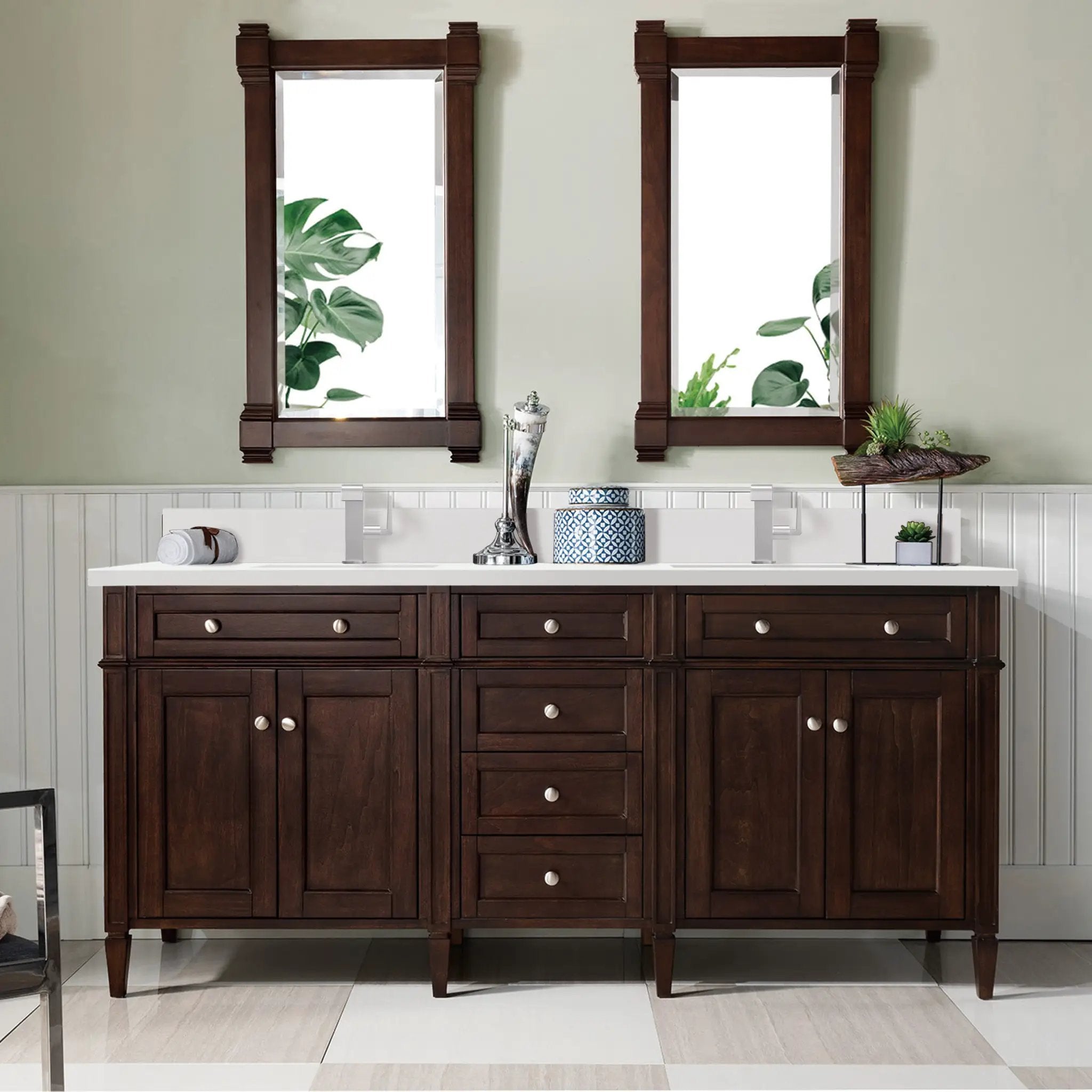 burnished mahogany vanity