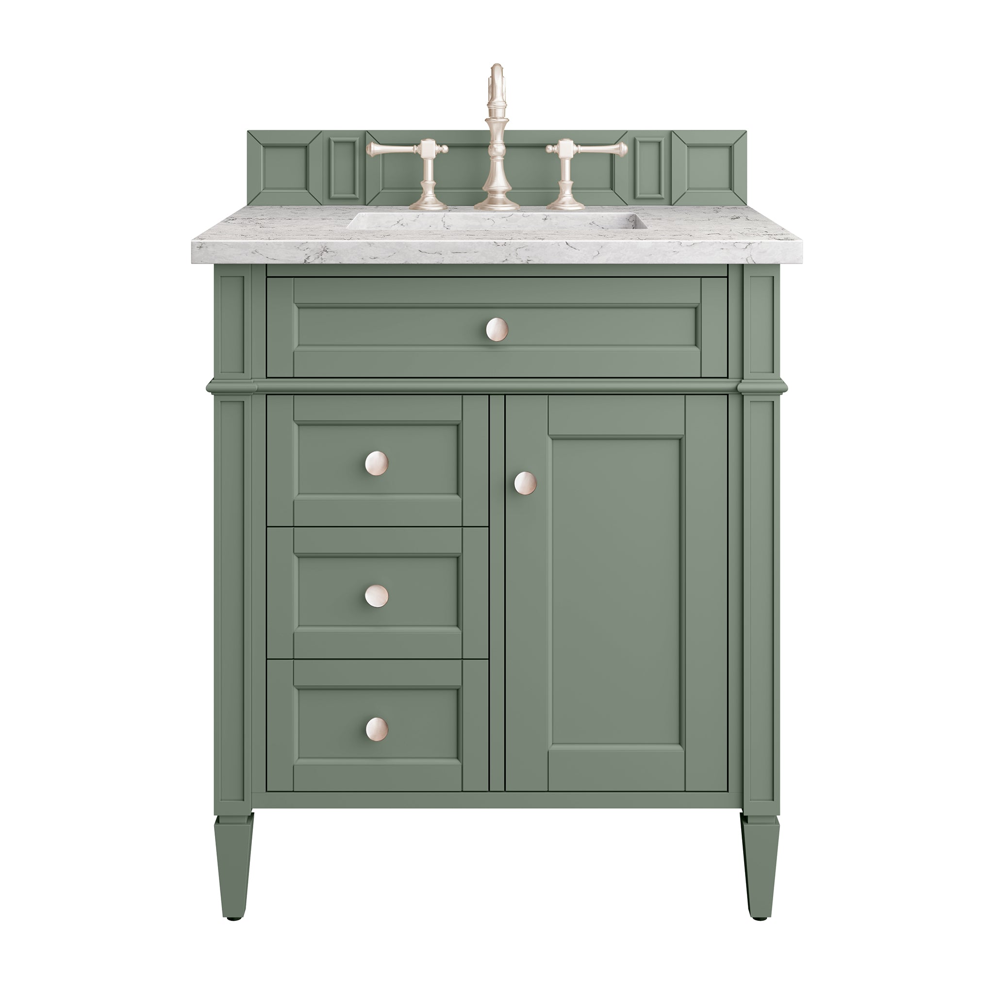 James Martin Vanities Brittany 30" Single Vanity - Smokey Celadon
