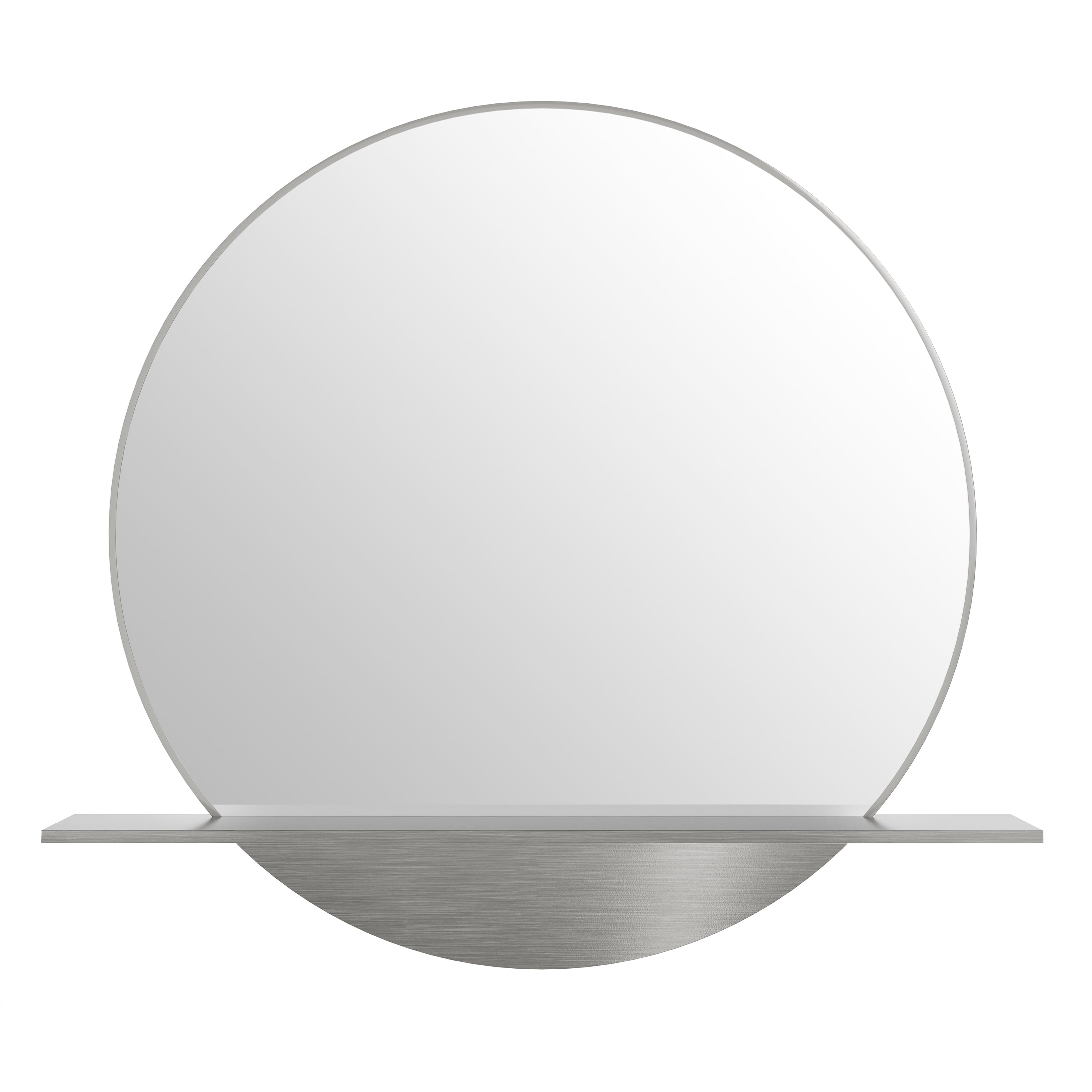 brushed nickel mirror