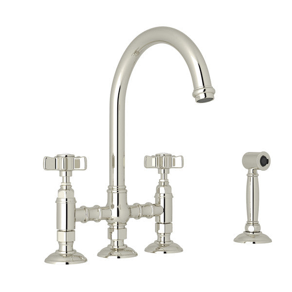 Rohl San Julio Bridge Kitchen Faucet with Side Spray